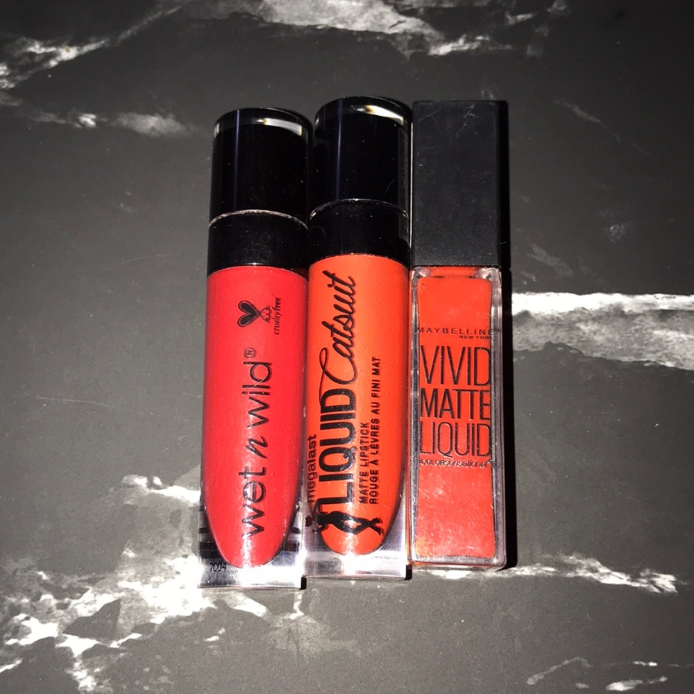 ORANGE RED MATTE LIPSTICK BUNDLE